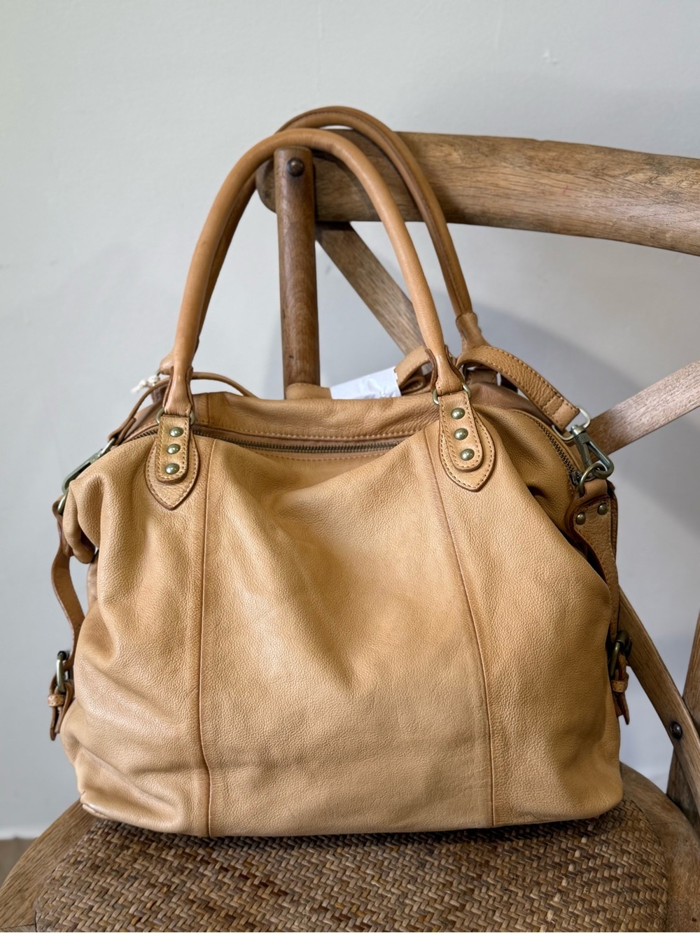 Free People We The Free Emerson Tote Bag Italian Straw NWT - Picture 6 of 8